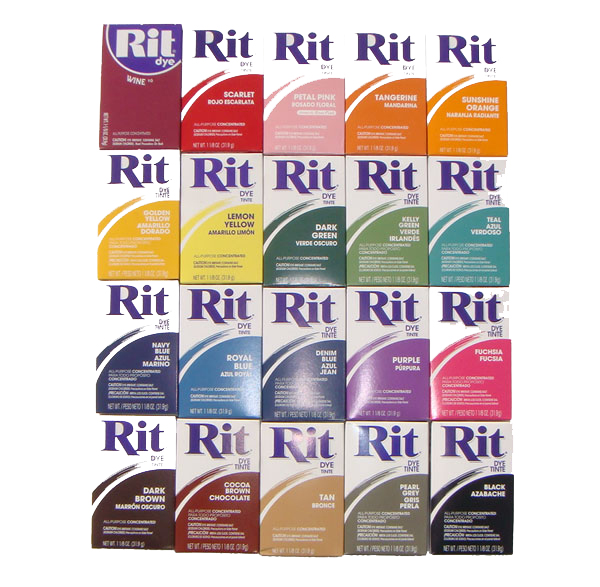 Rit Liquid Dye Colour Chart